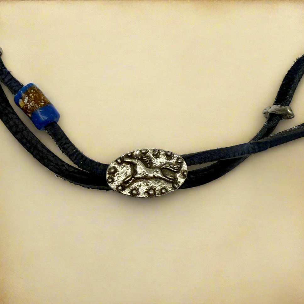 Leather Embellished Hatband