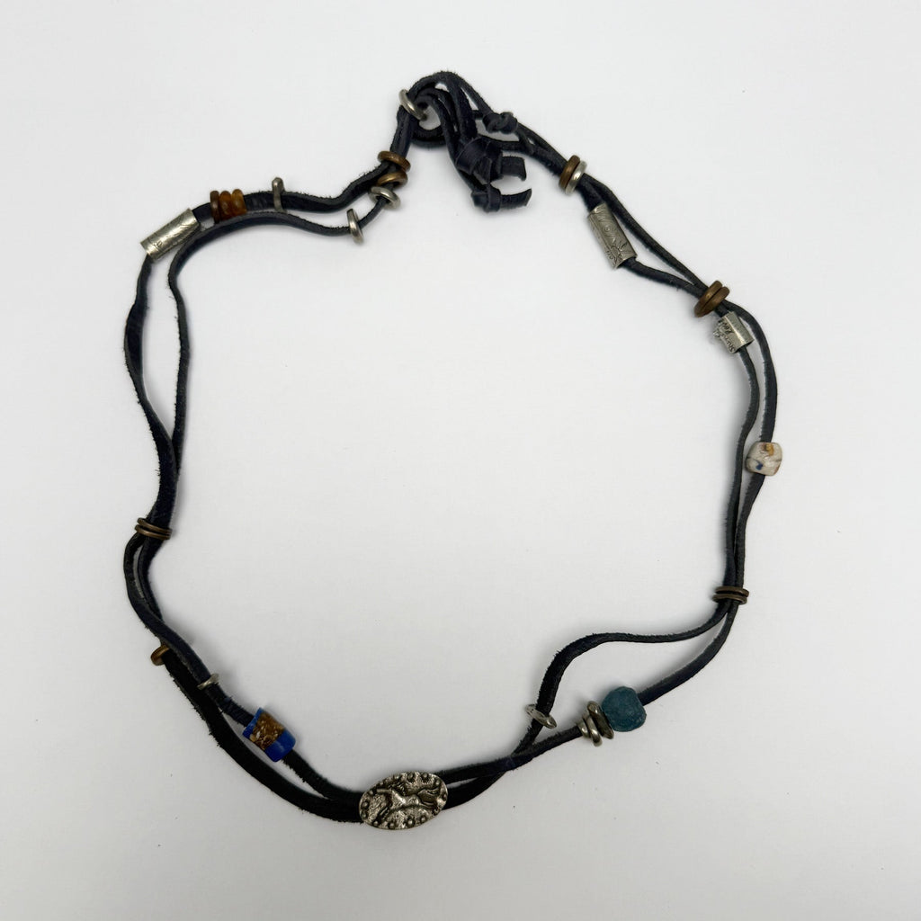 Leather Embellished Hatband