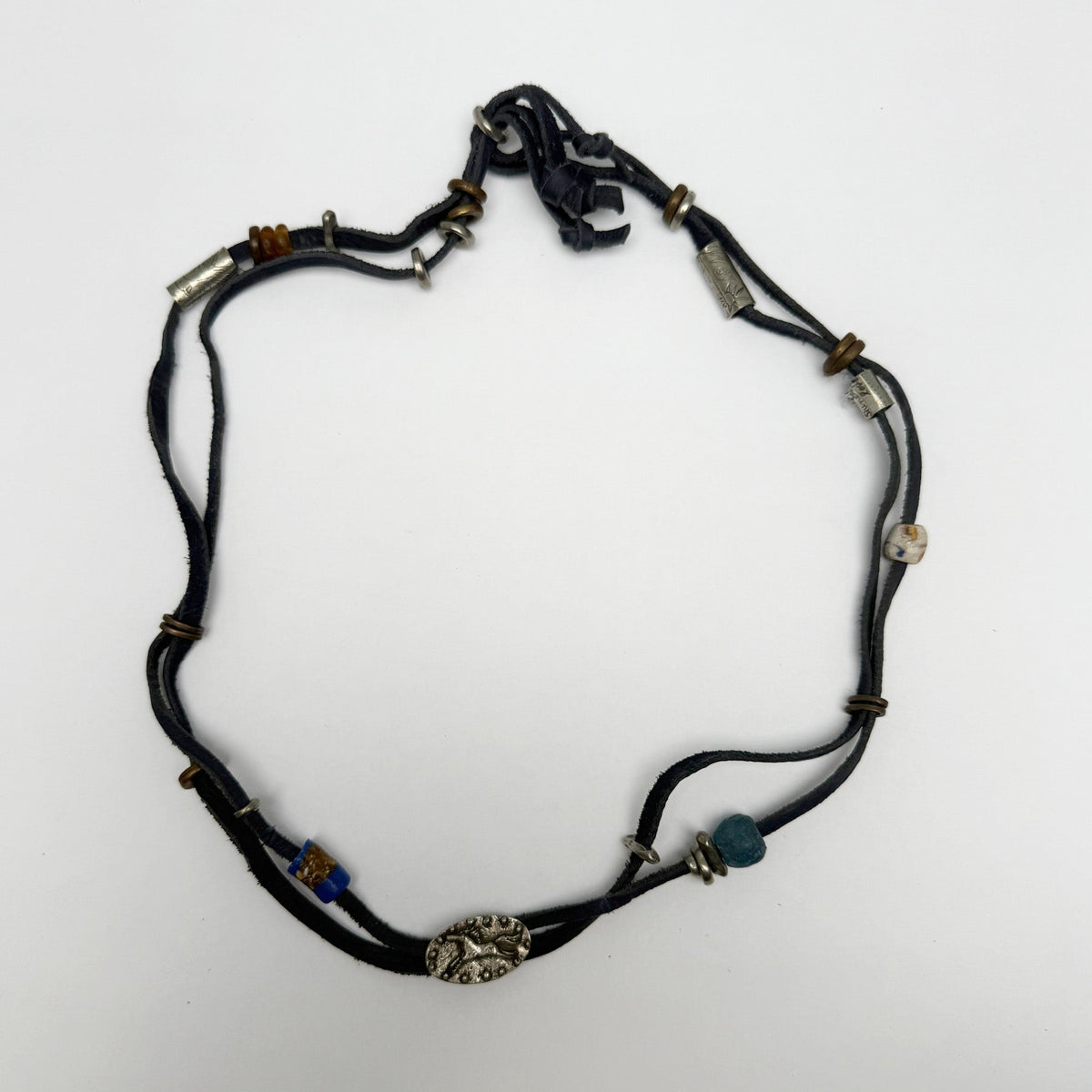 Leather Embellished Hatband