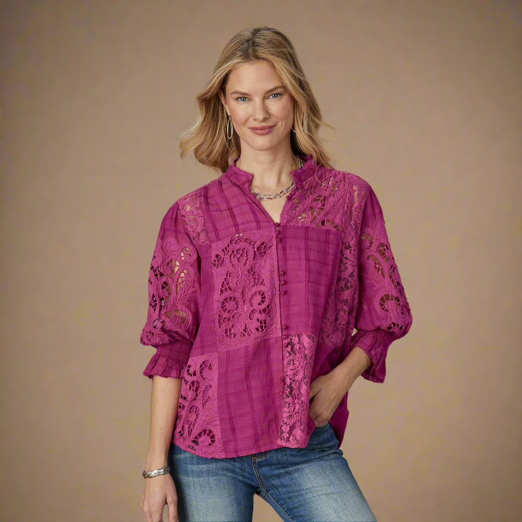 Garbo Lace Top. Petite