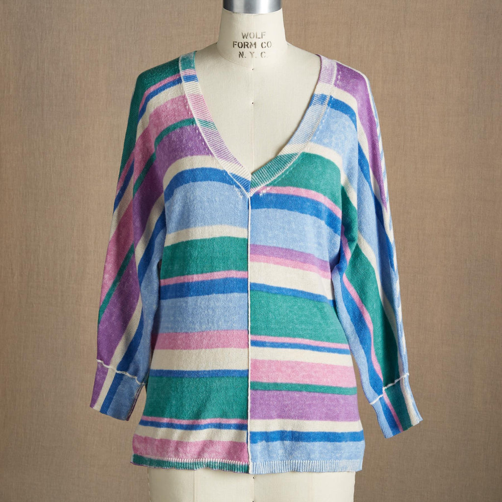 Johanna Striped Sweater. Petite