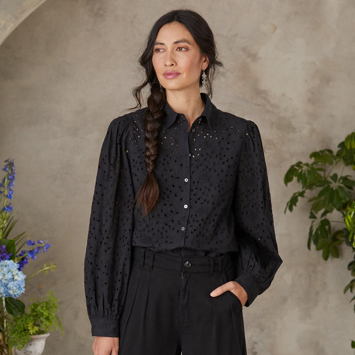 Celestine Eyelet Shirt