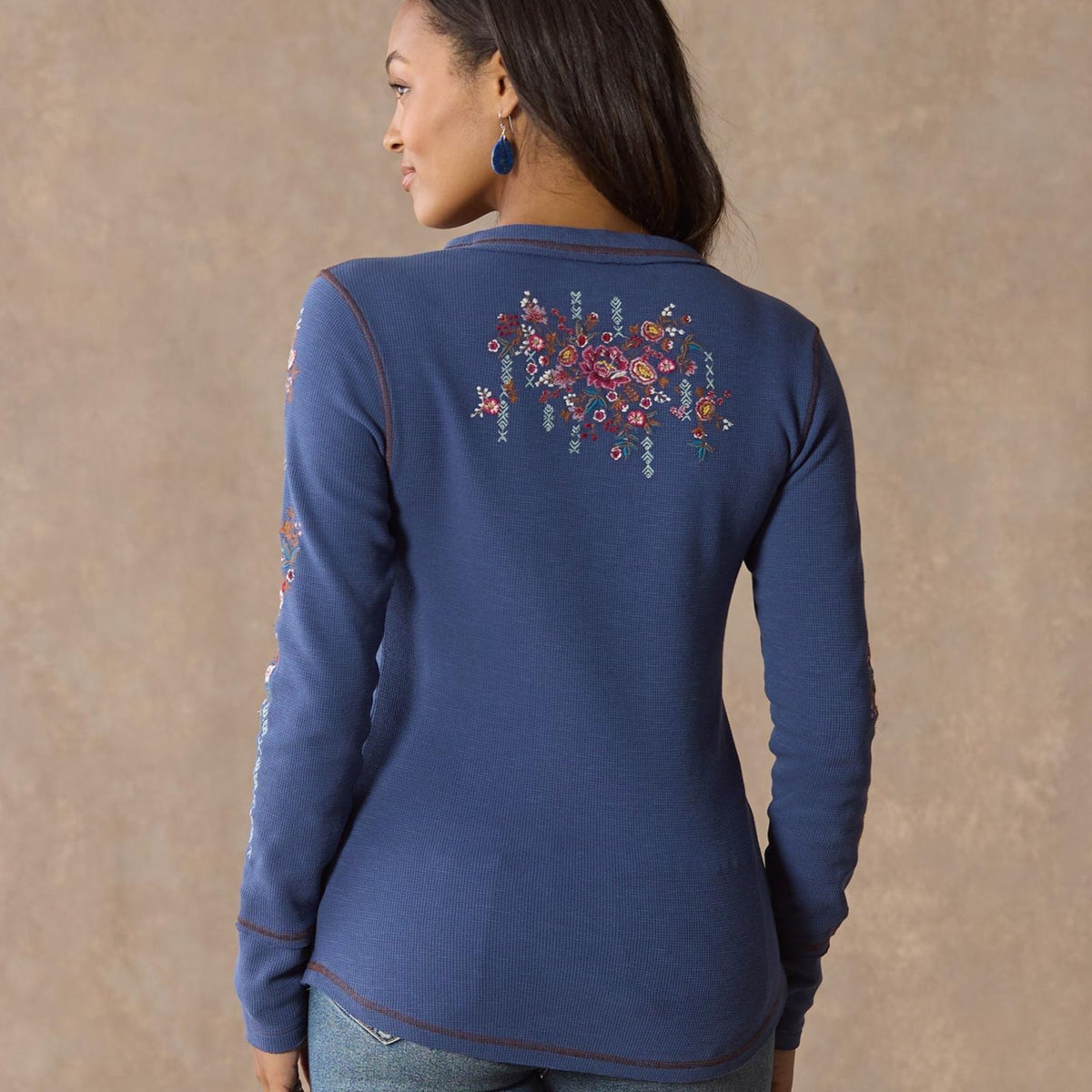 Fayette Floral Henley. Petite