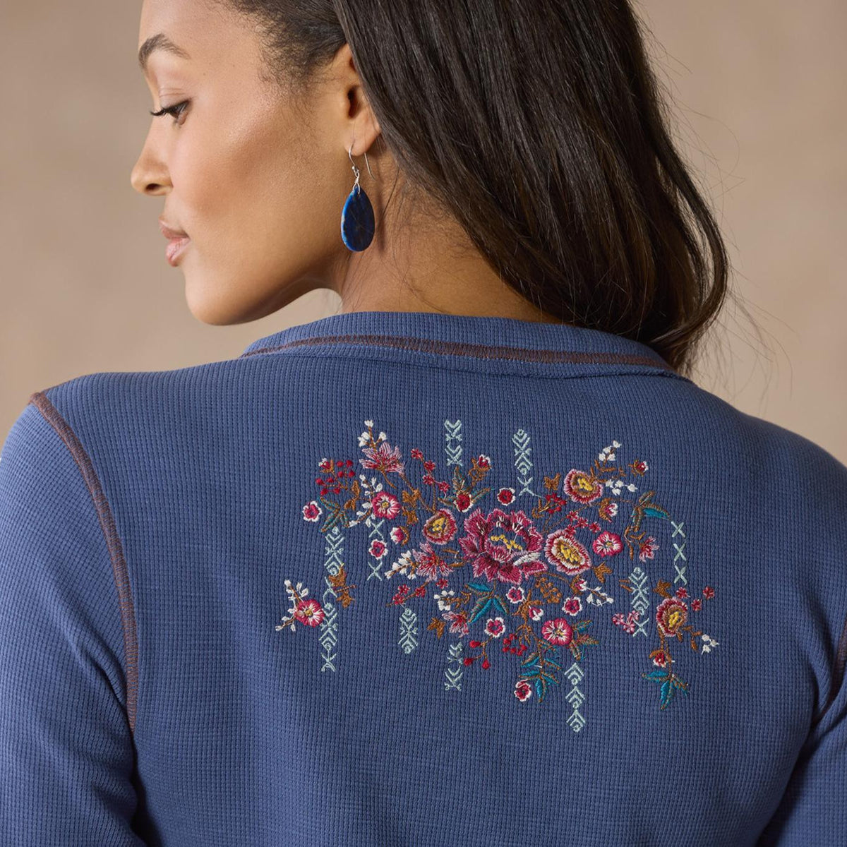 Fayette Floral Henley. Petite