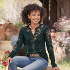 Fayette Floral Henley. Petite
