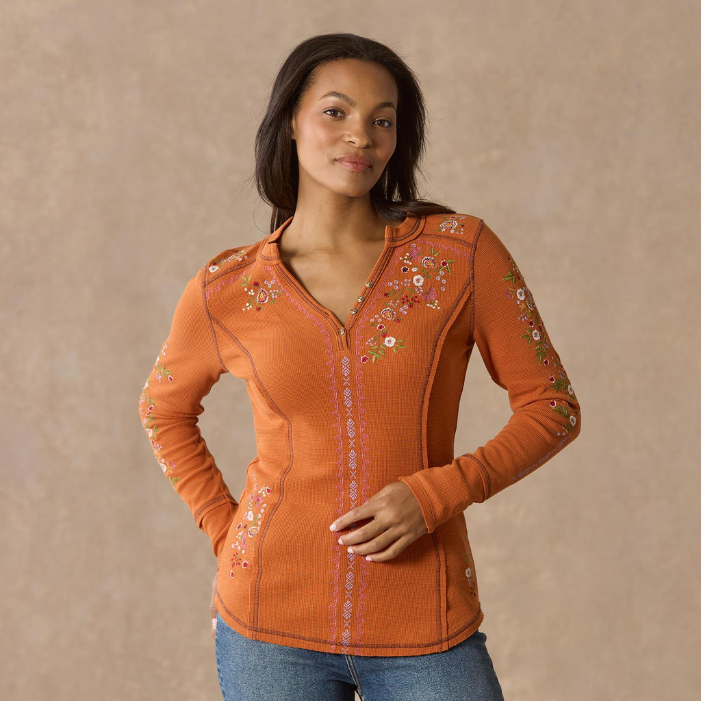 Fayette Floral Henley. Petite