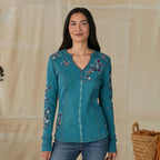 Fayette Floral Henley. Petite