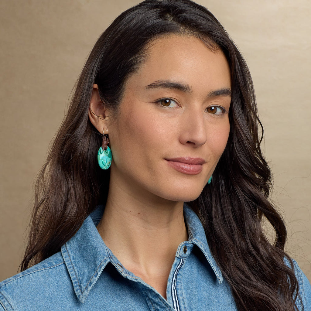 Turquoise Cartouche Earrings