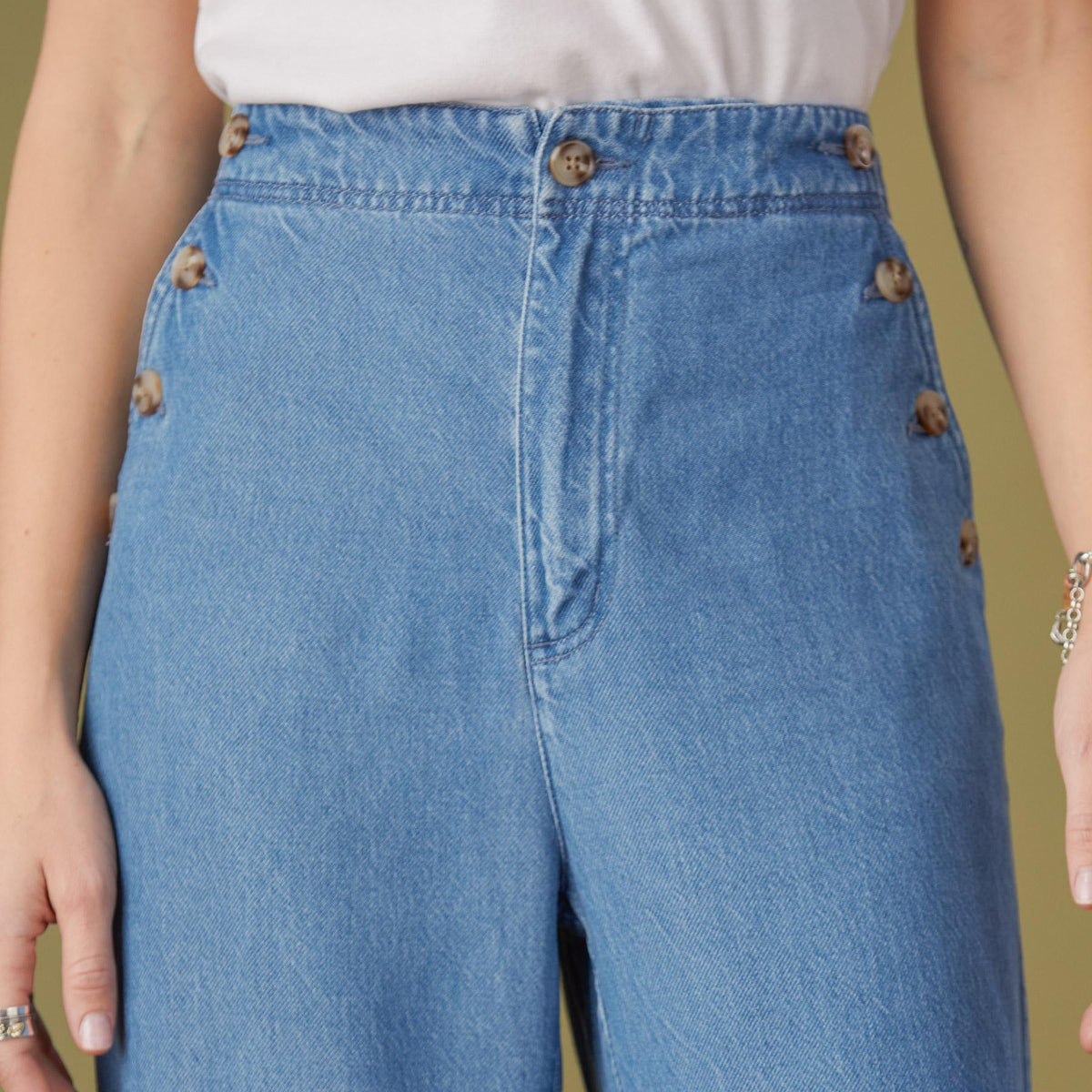 Oaklee Denim Pants. Petite