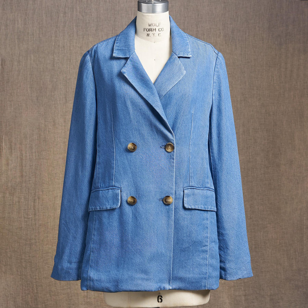 Oaklee Denim Blazer. Petite