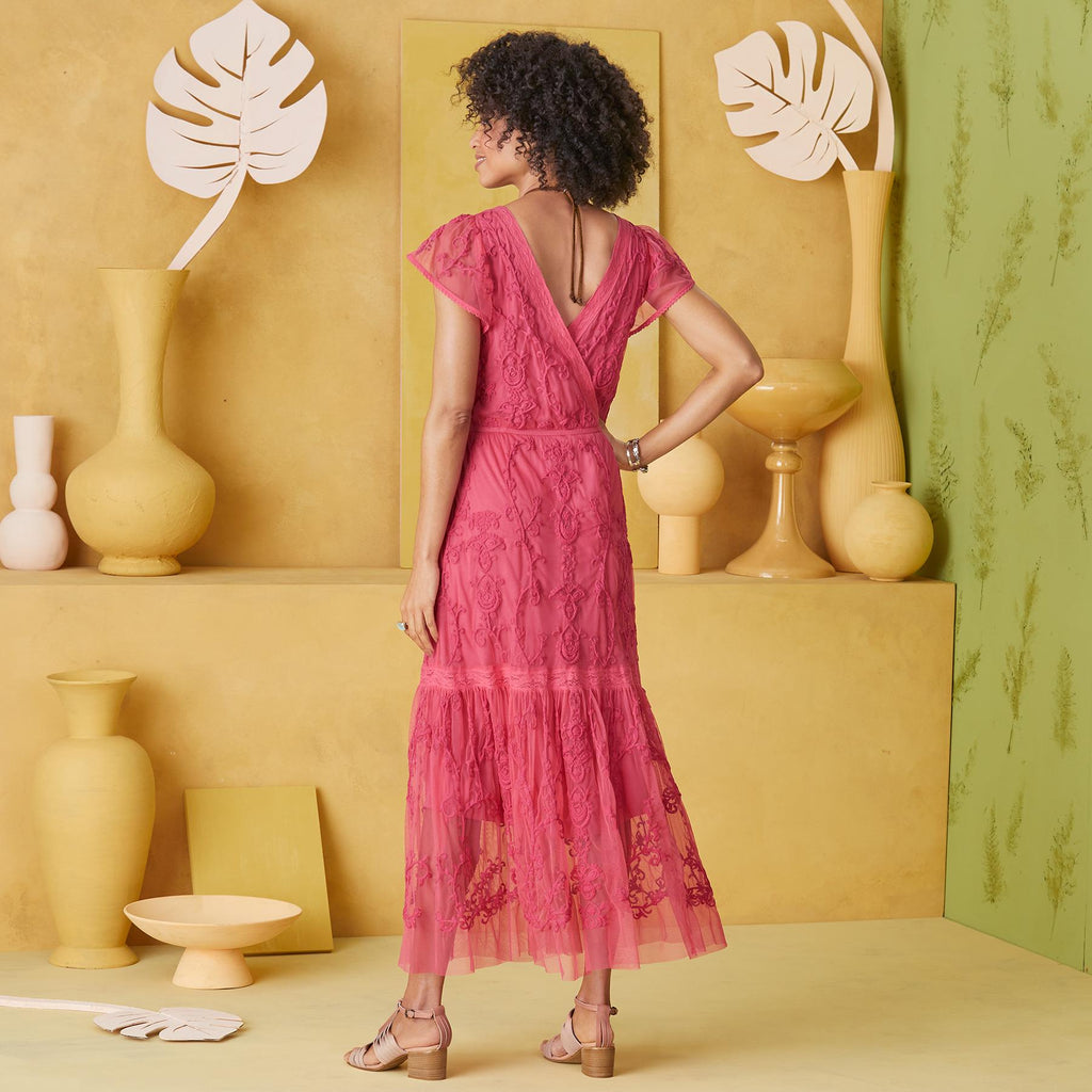 Josie Embroidered Dress. Petite