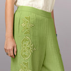 Morgana Embroidered Pants. Petite