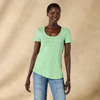 Ultimate Airy Slub Scoopneck Tee. Petite