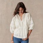 Eyelet Symphony Top. Petite