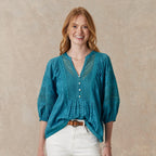 Eyelet Symphony Top. Petite