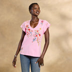 Lissa Flutter Sleeve Tee