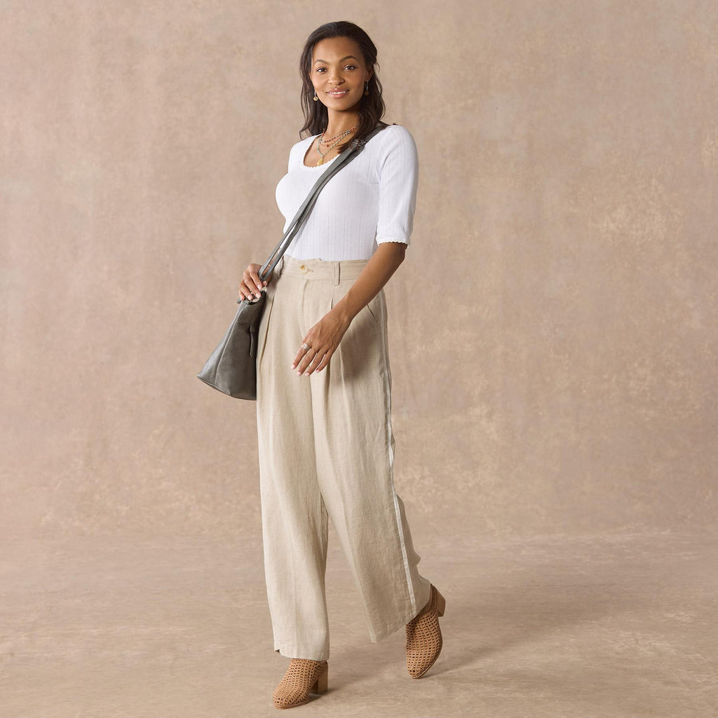 Perfect Pointelle 1/2 Sleeve Tee. Petite