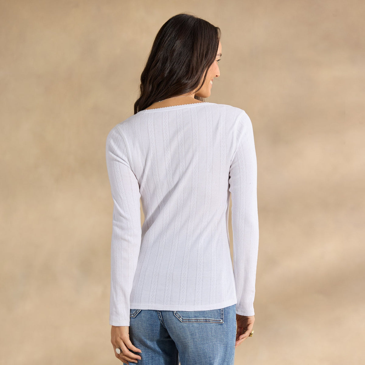 Perfect Pointelle Crewneck
