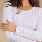 Perfect Pointelle Crewneck