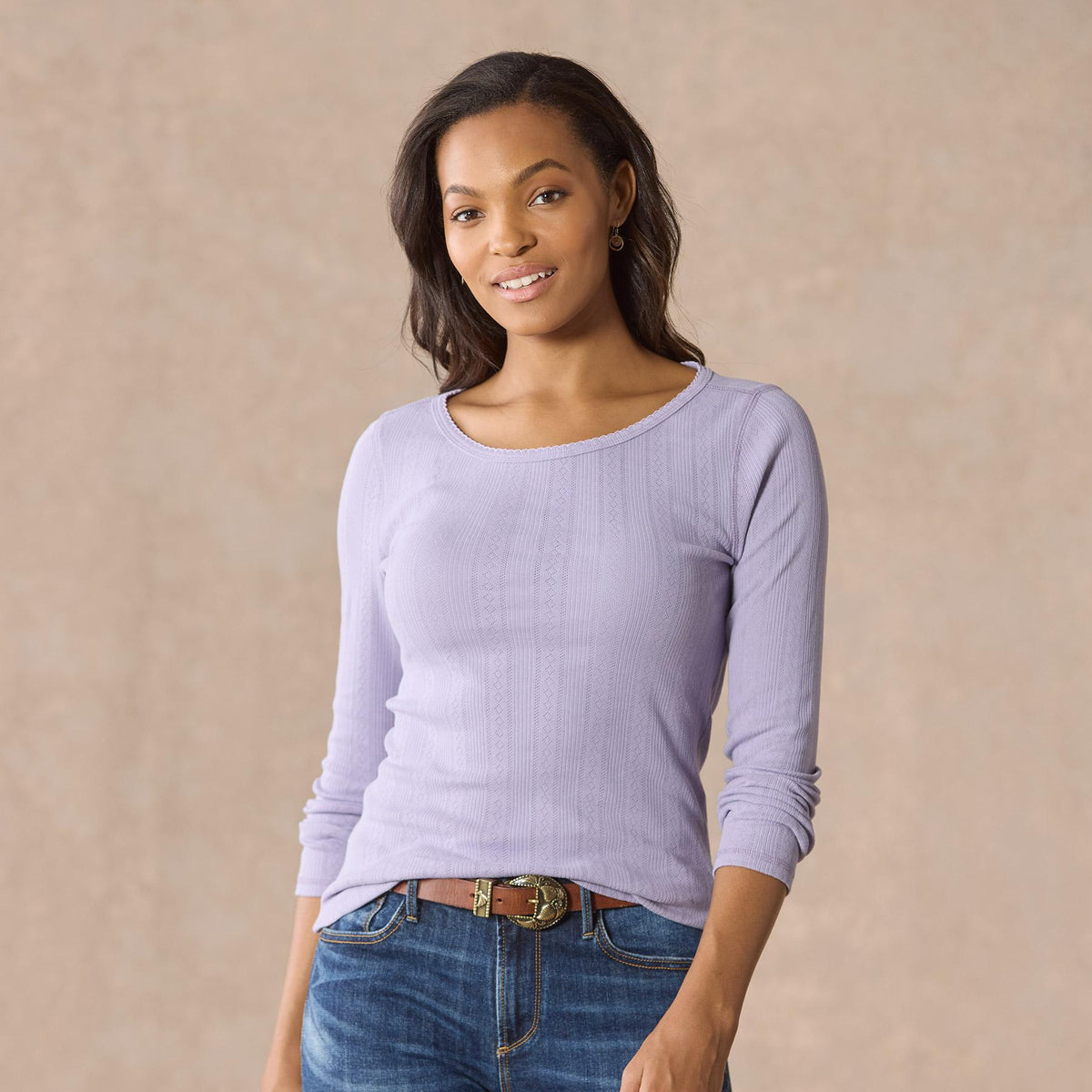 Perfect Pointelle Crewneck