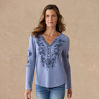 Artisan Floral Henley