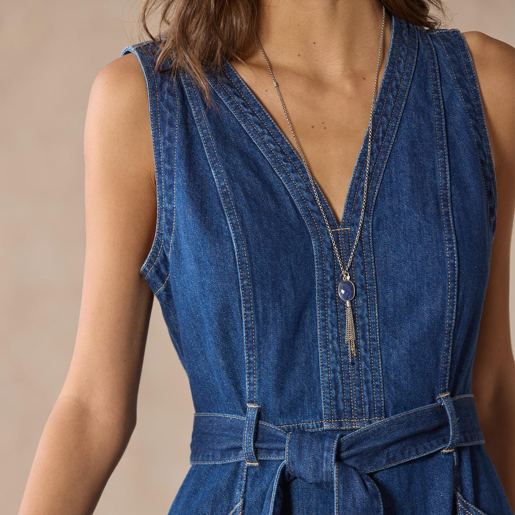 Poppy Denim Dress. Petite