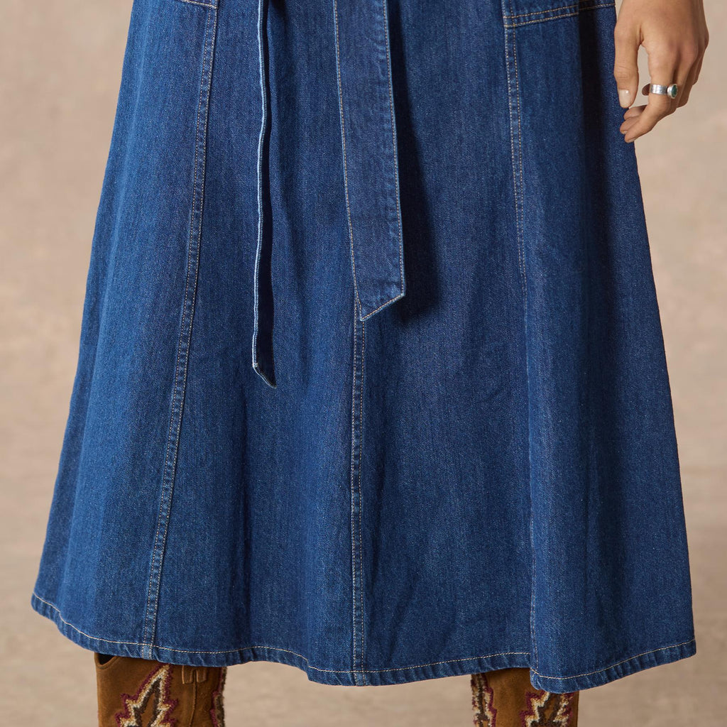 Poppy Denim Dress. Petite