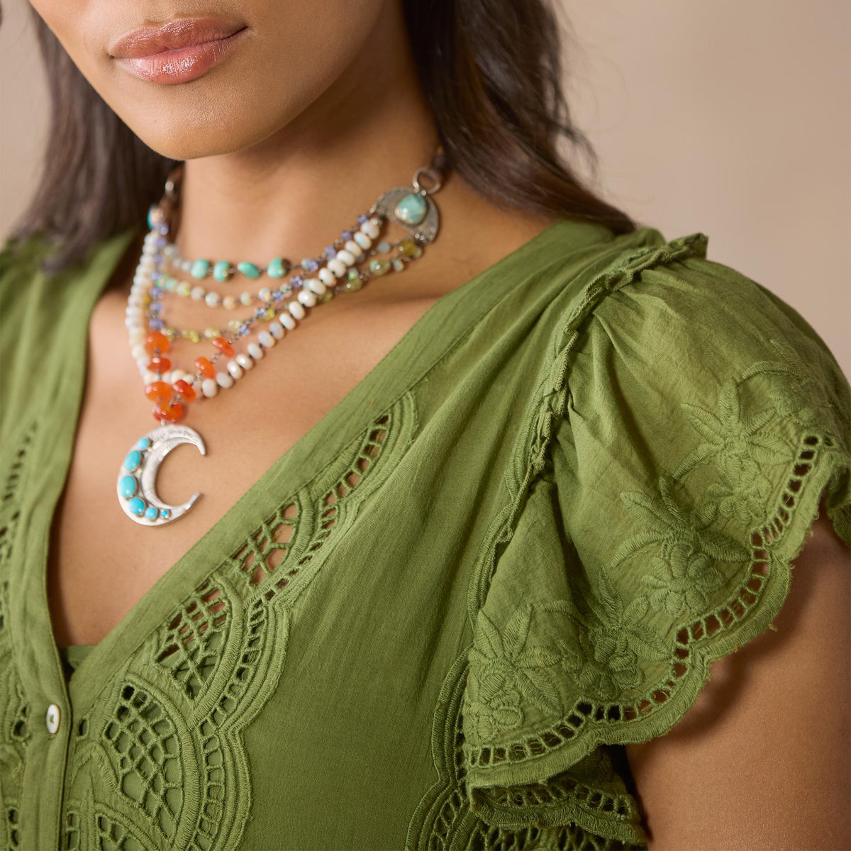 Talara Eyelet Dress. Petite