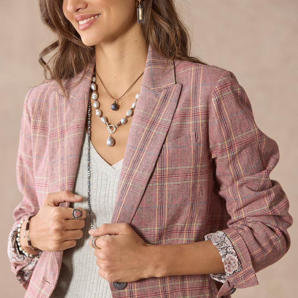 Whitman Plaid Blazer. Petite