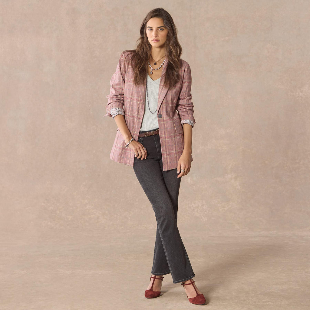 Whitman Plaid Blazer. Petite