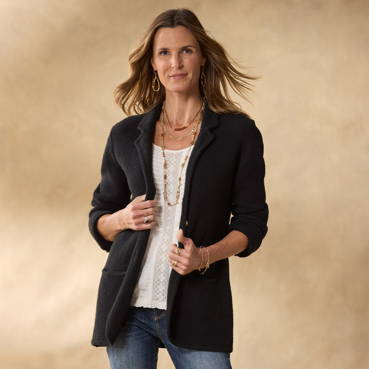 Ivy League Sweater Blazer. Petite