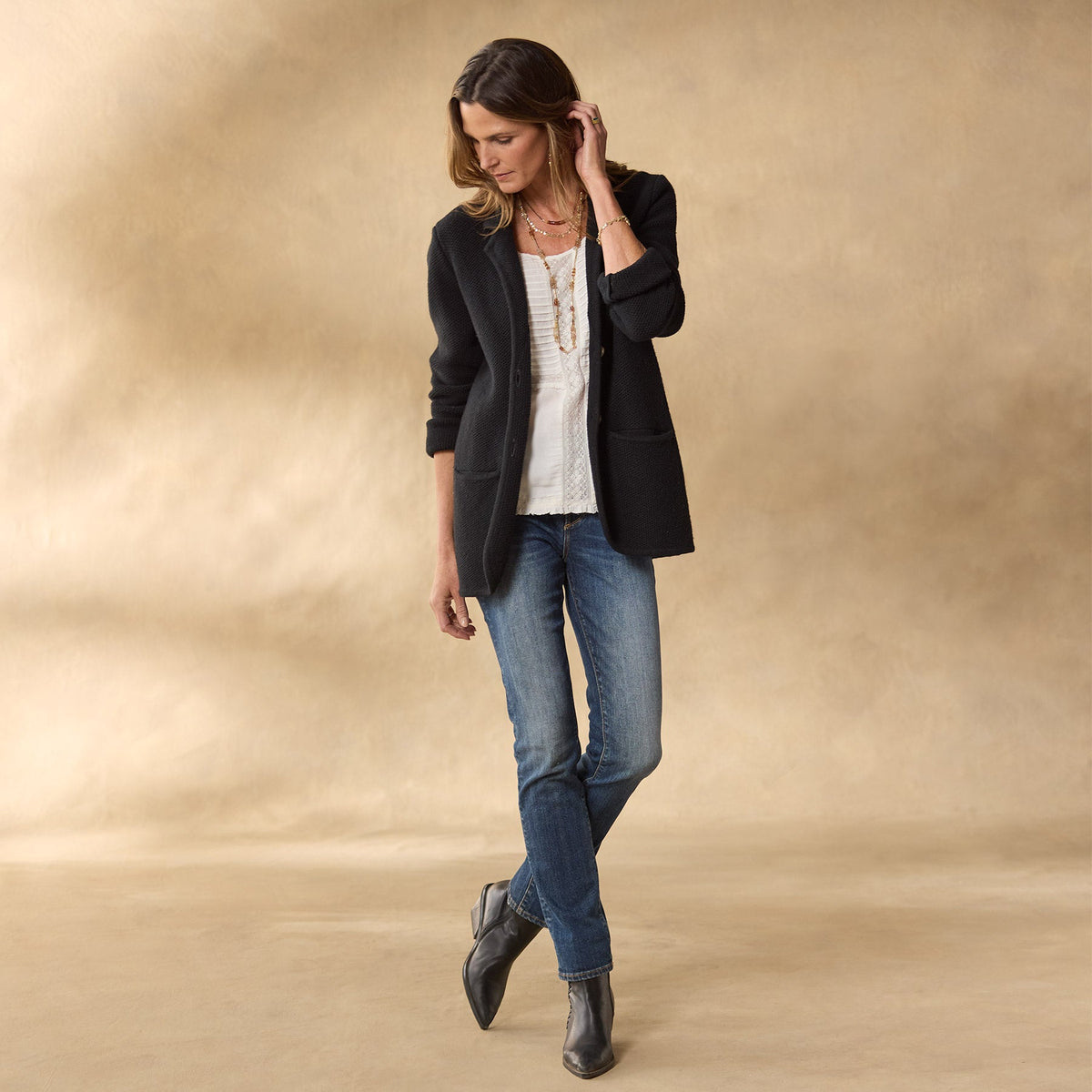 Ivy League Sweater Blazer. Petite