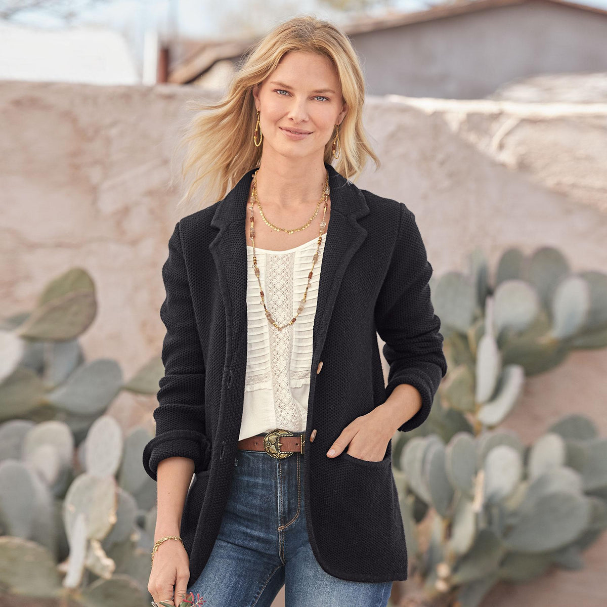 Ivy League Sweater Blazer. Petite