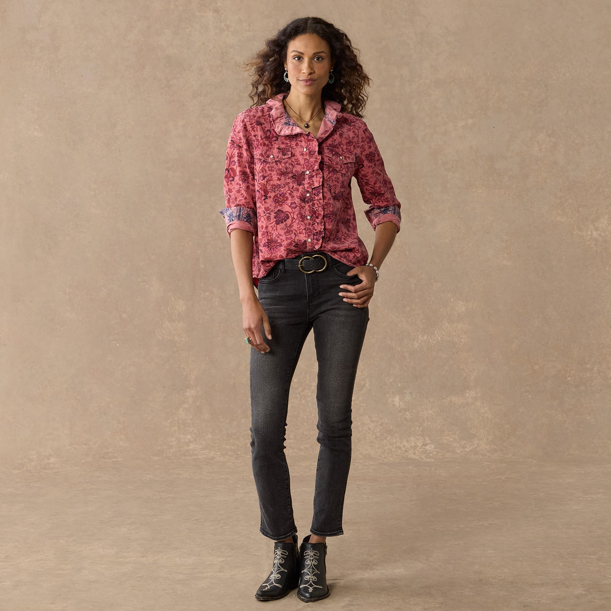 Ombeline Printed Shirt. Petite