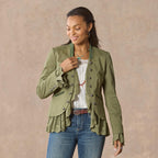 Caroline Ruffle Jacket. Petite