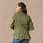 Caroline Ruffle Jacket. Petite
