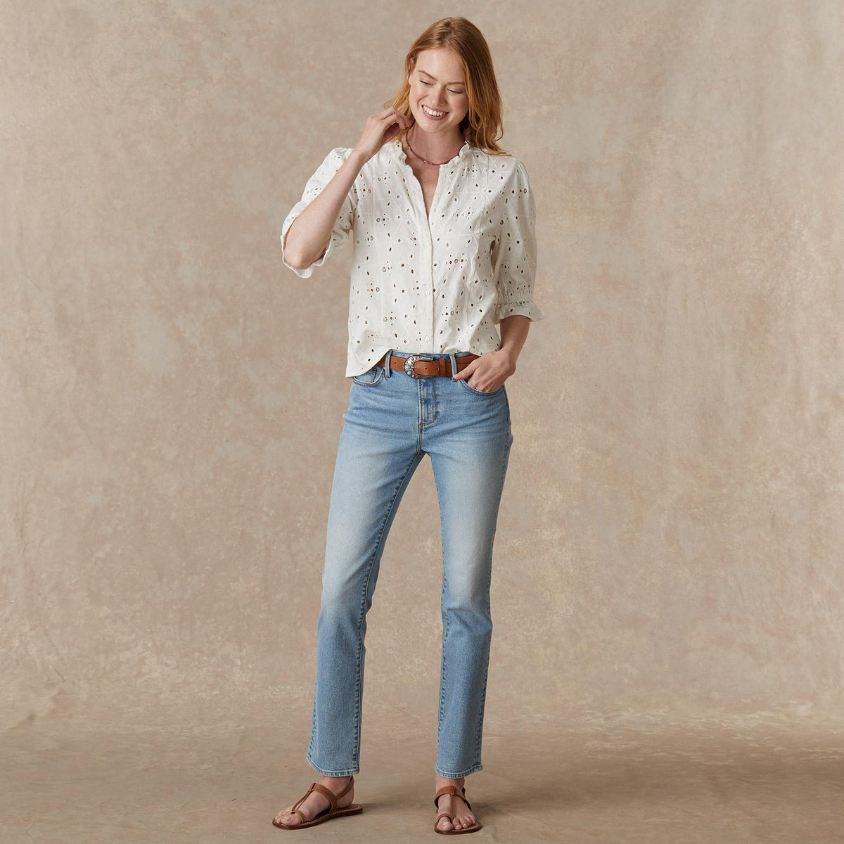 Delaney Eyelet Top