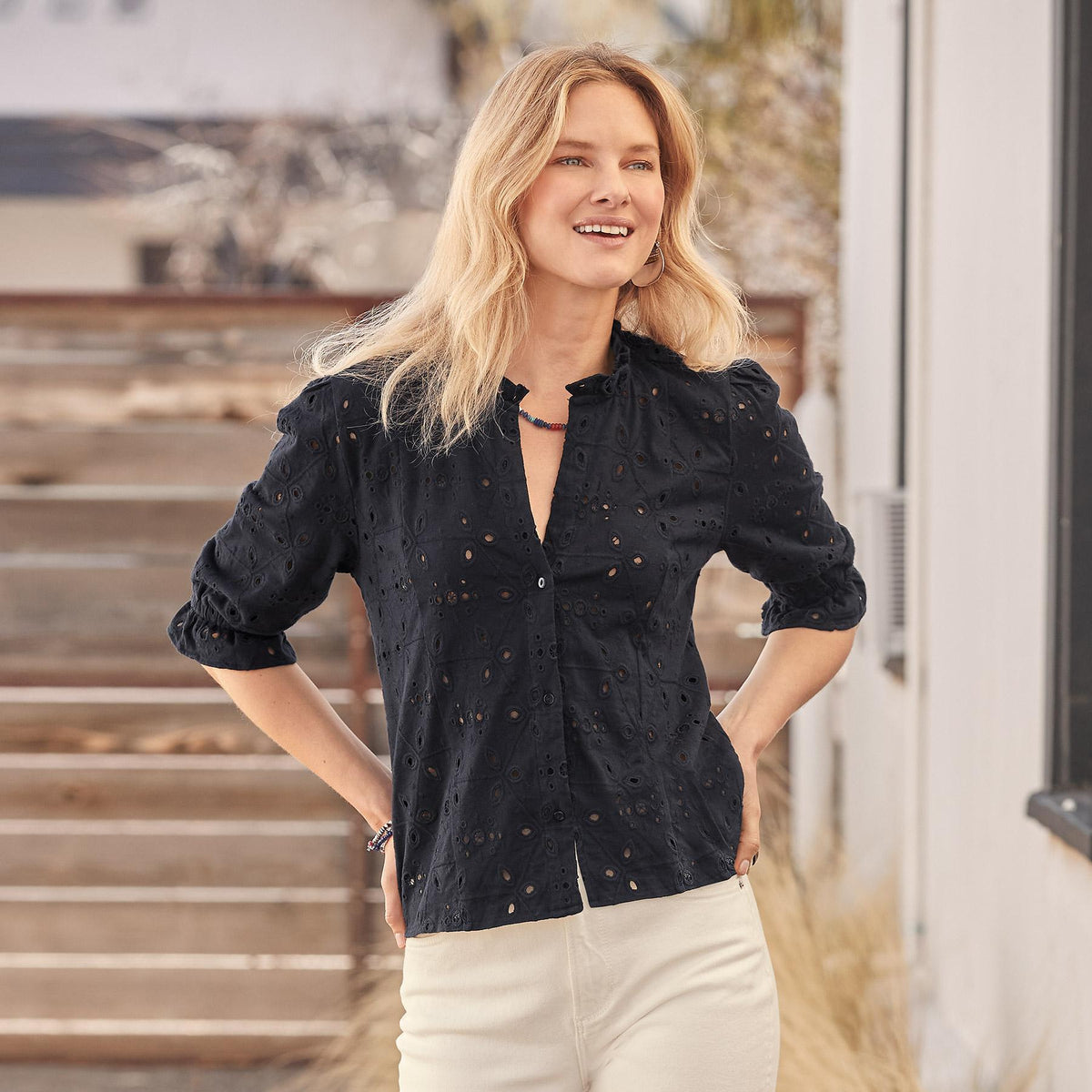 Delaney Eyelet Top