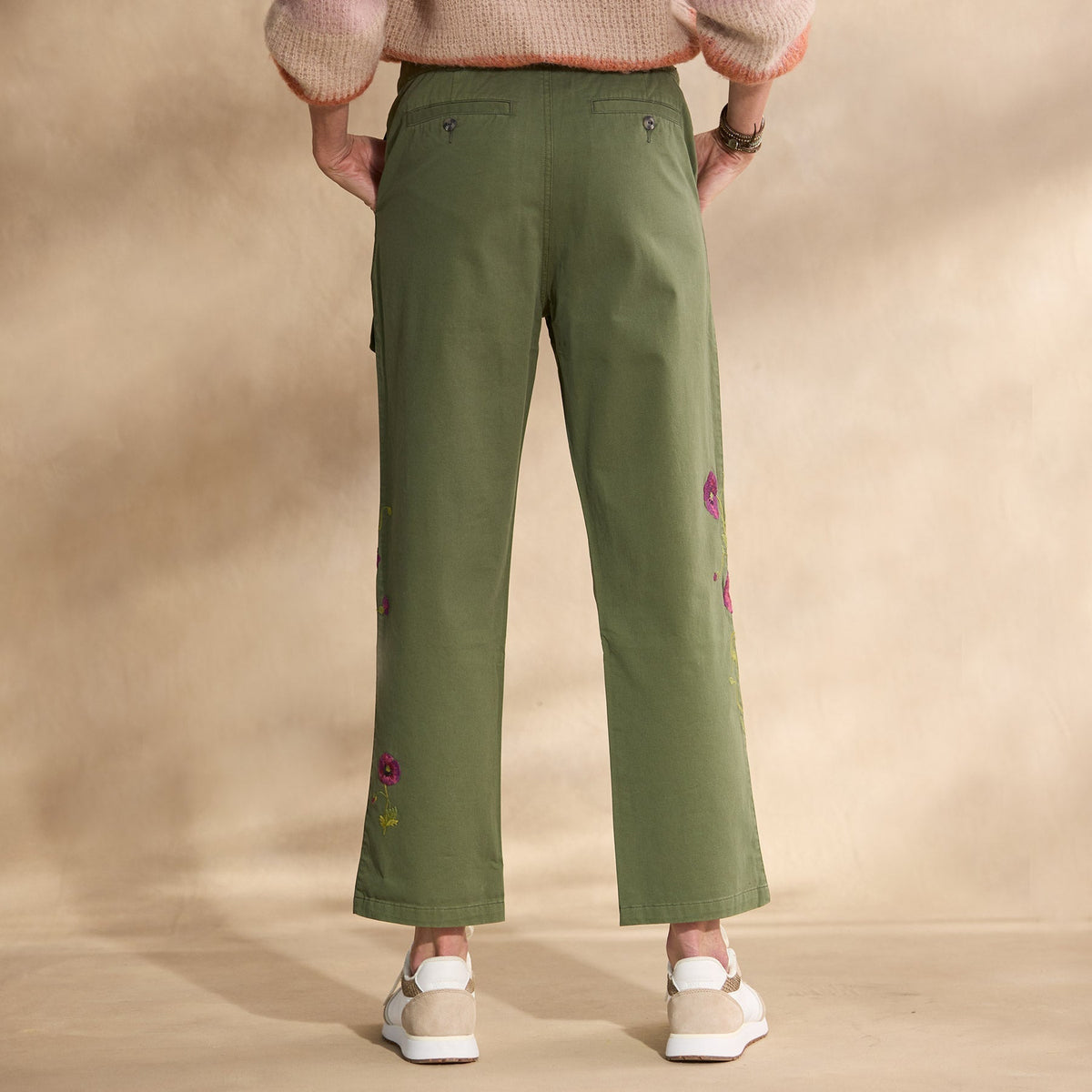 Melissa Embroidered Pants. Petite
