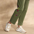 Melissa Embroidered Pants. Petite
