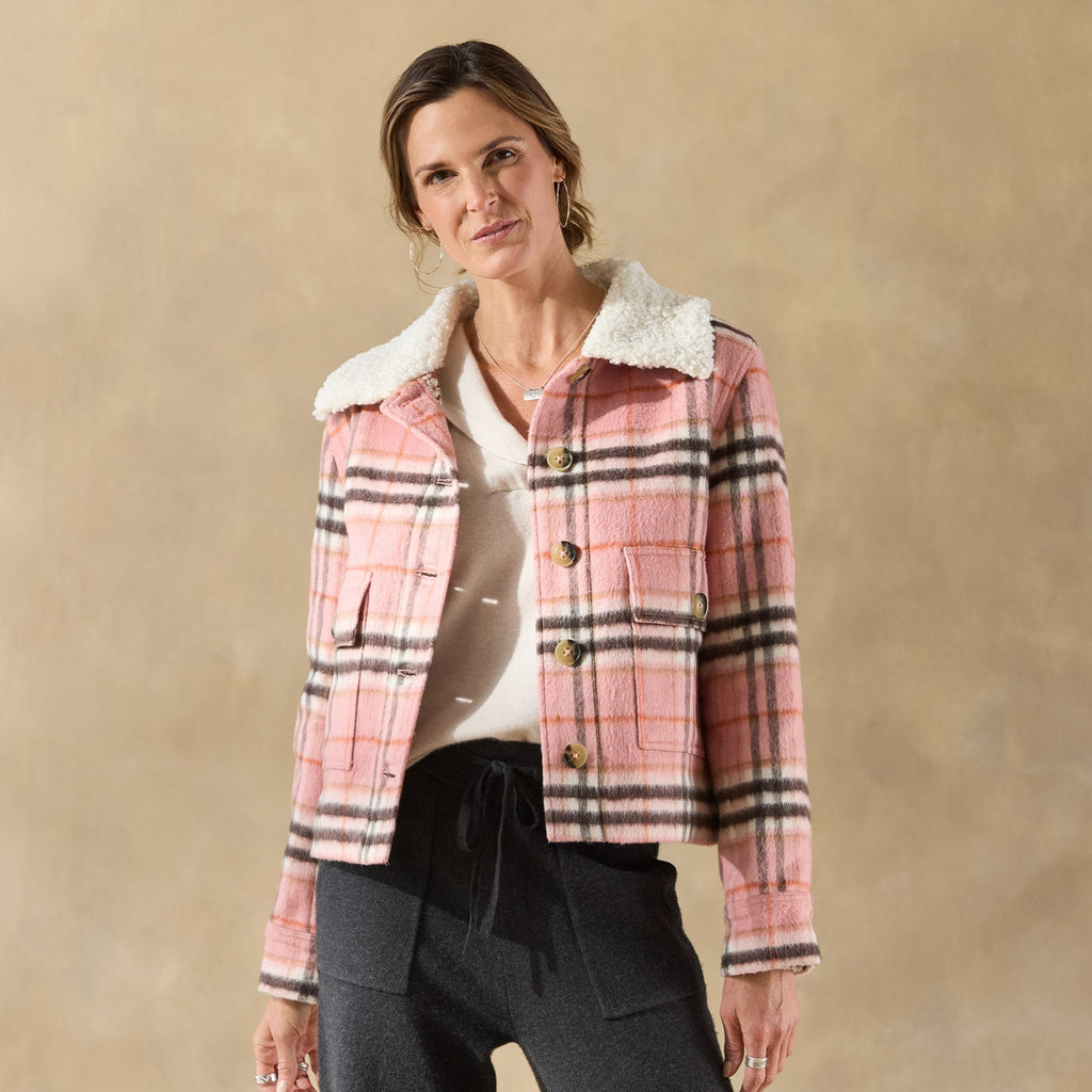 Edith Plaid Jacket. Petite
