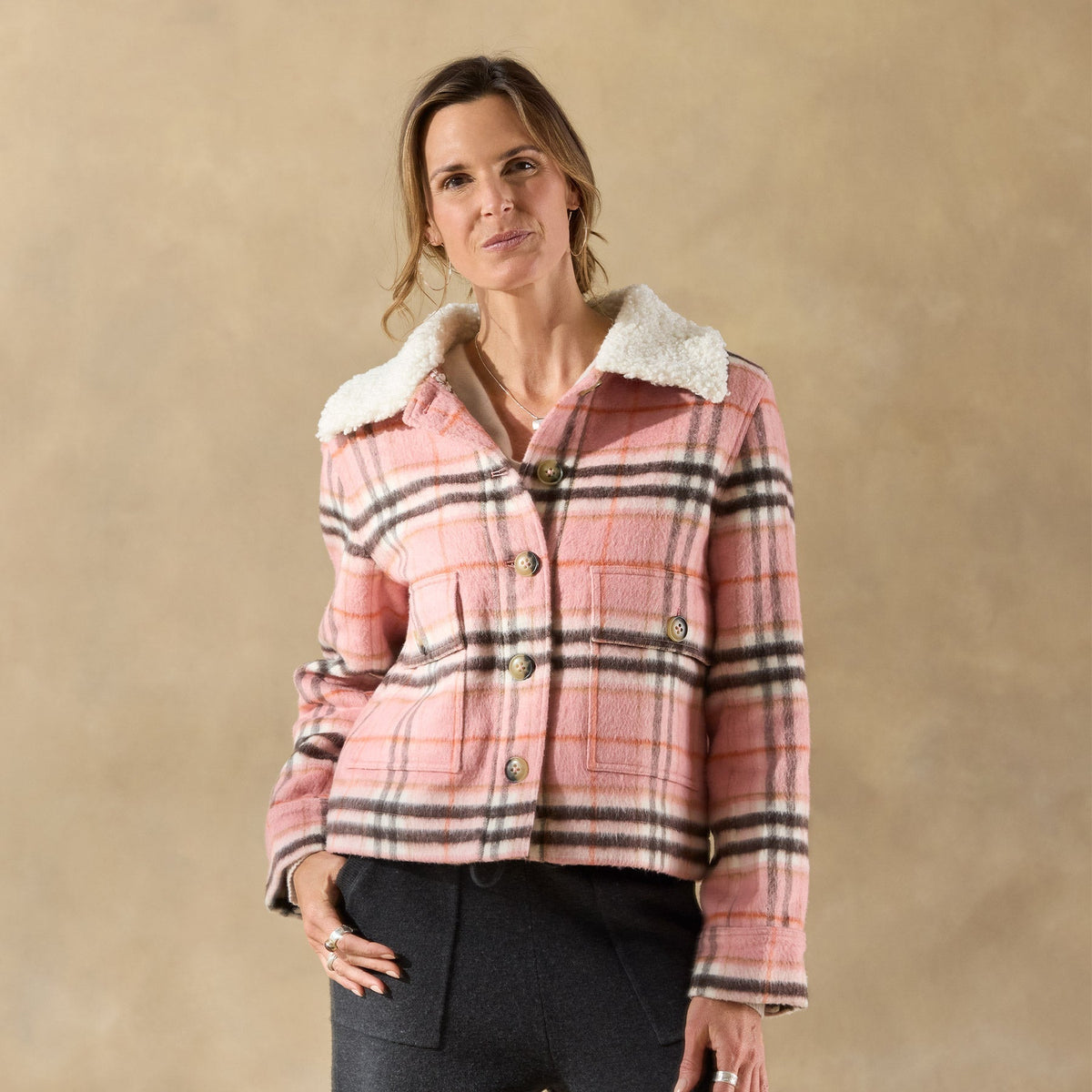 Edith Plaid Jacket. Petite
