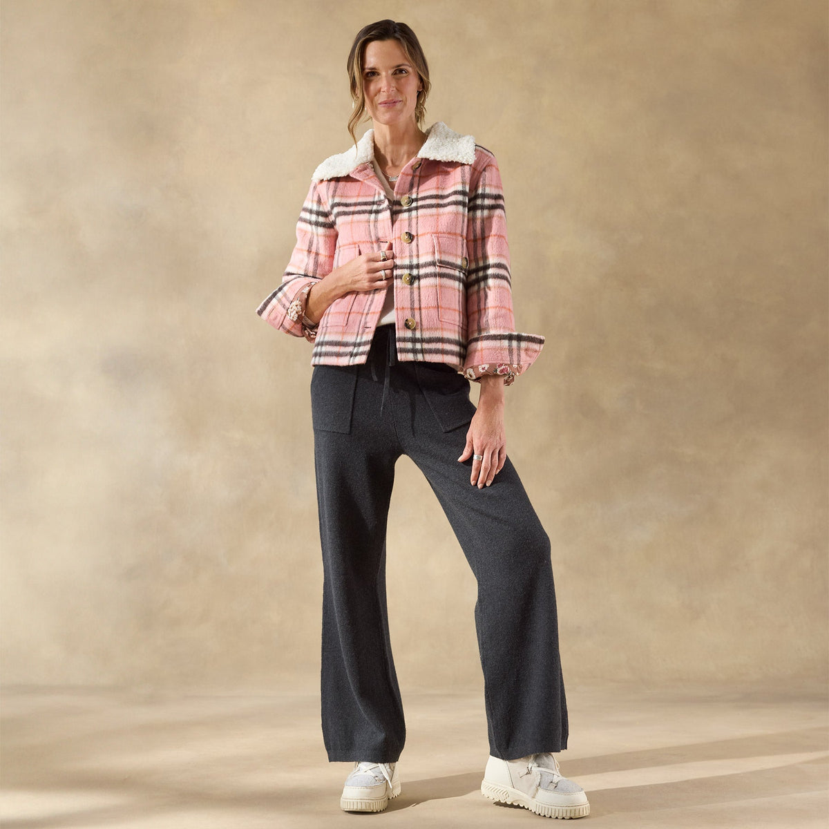 Edith Plaid Jacket. Petite