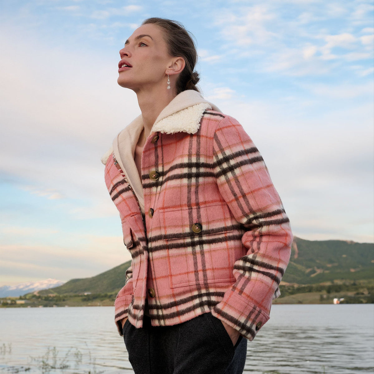 Edith Plaid Jacket. Petite