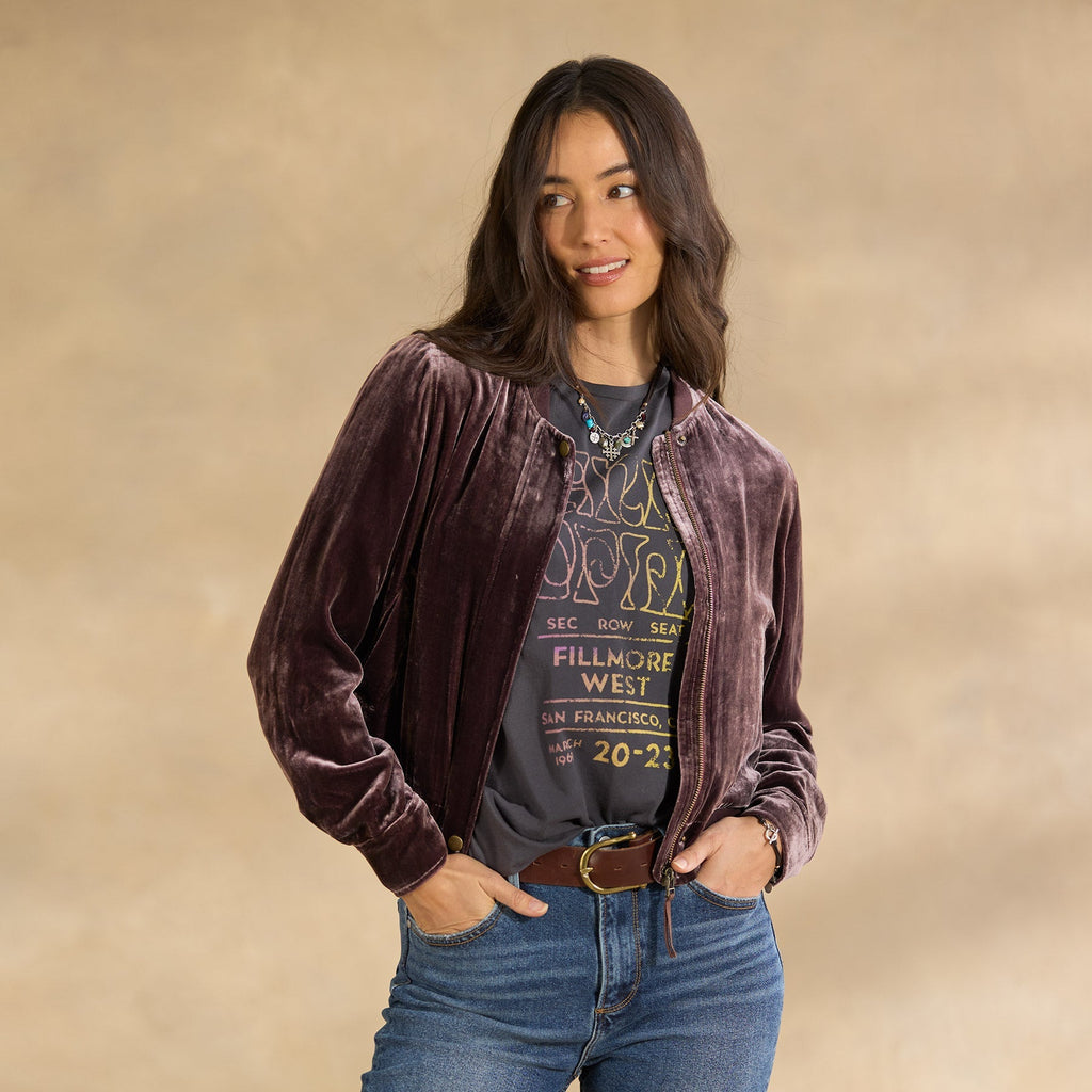 Carina Velvet Bomber. Petite
