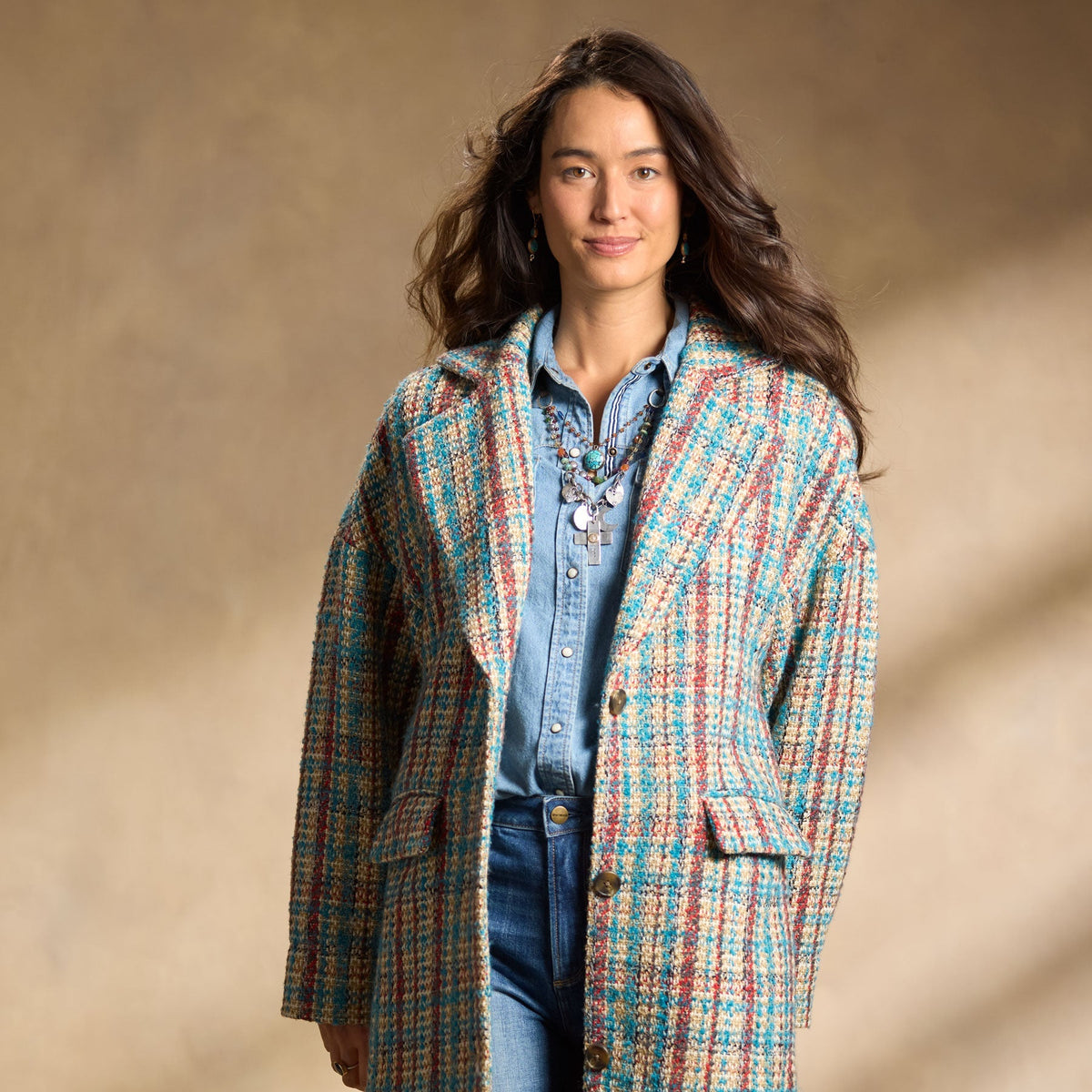 Hanna Tweed Coat. Petite