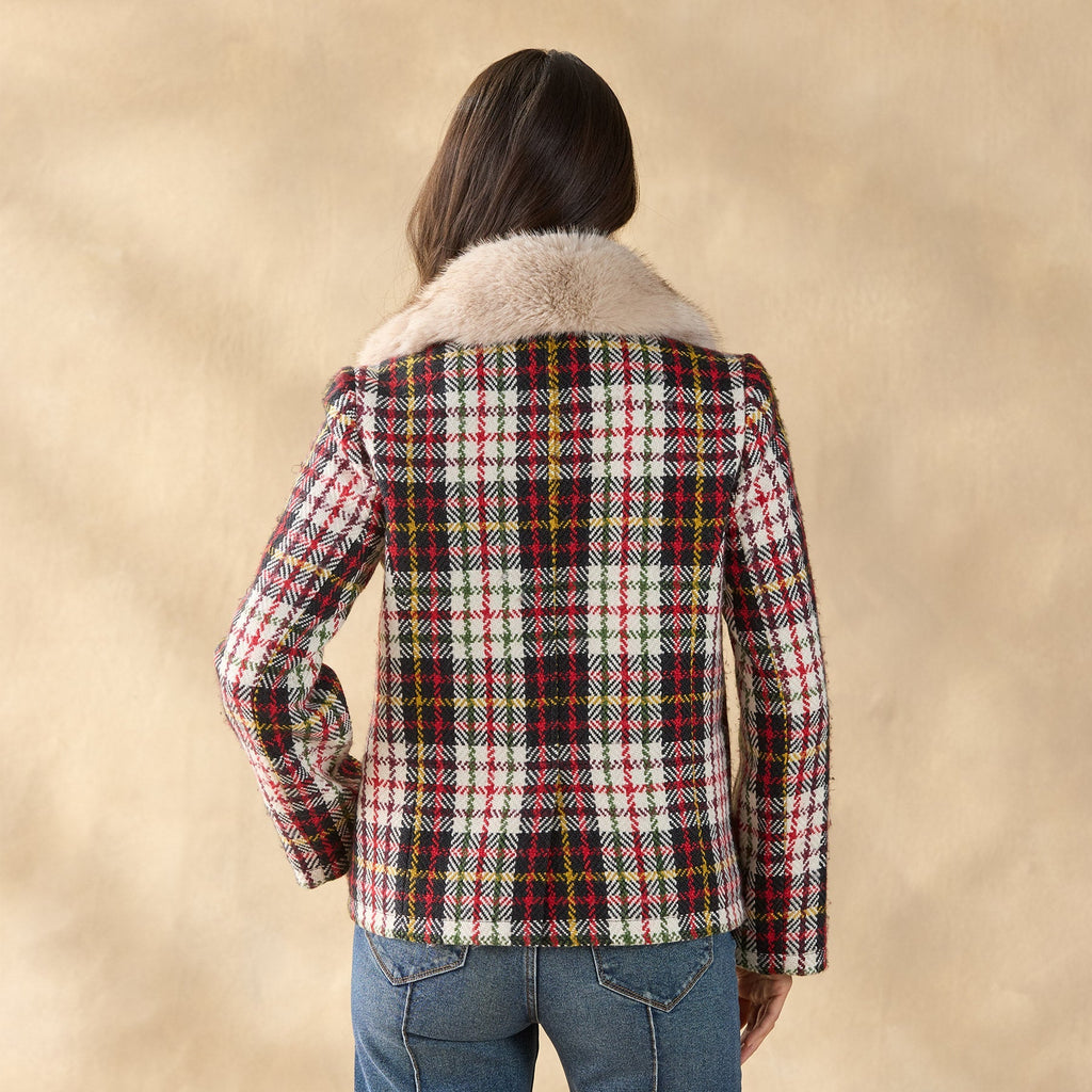 Plaid Alpenhorn Coat. Petite
