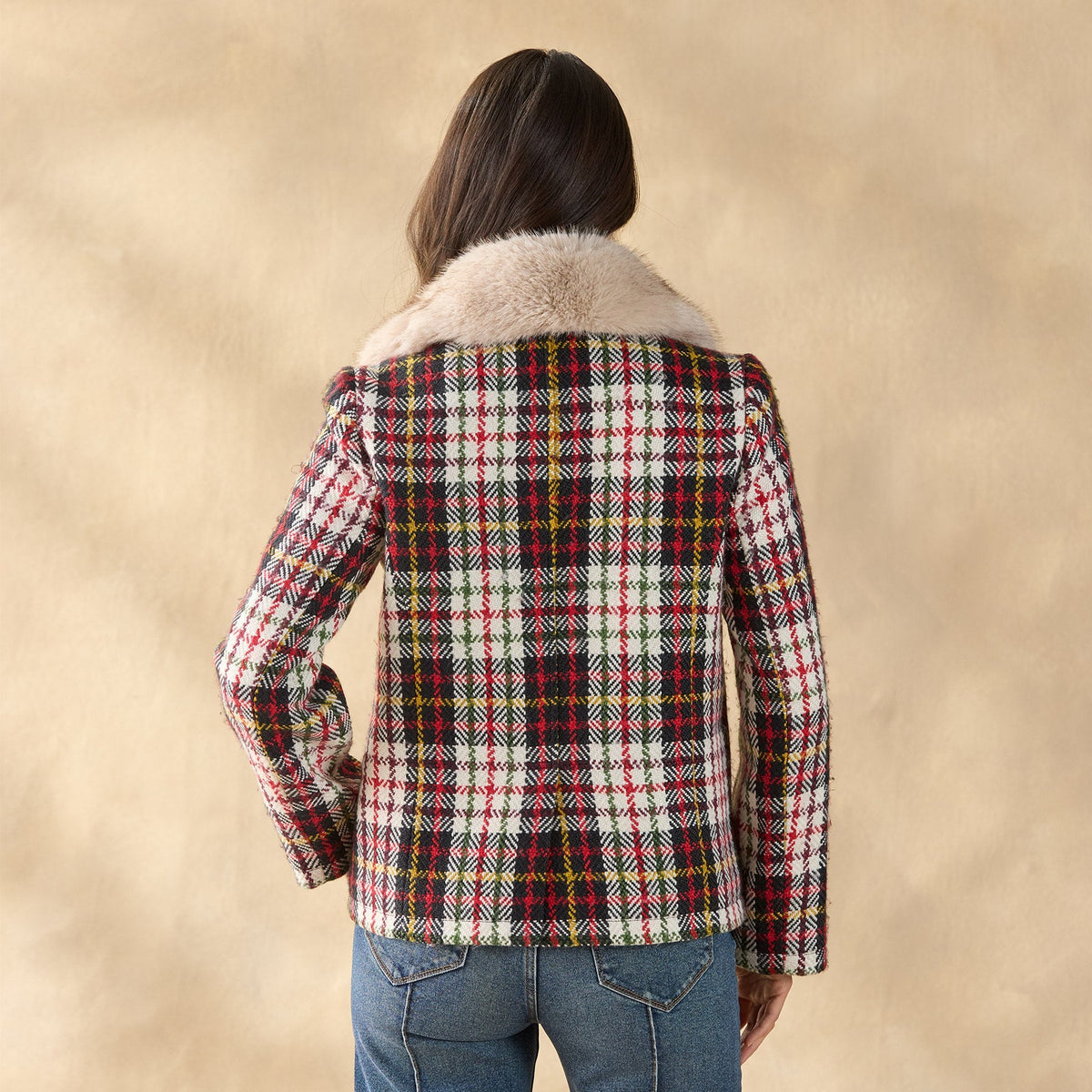 Plaid Alpenhorn Coat. Petite
