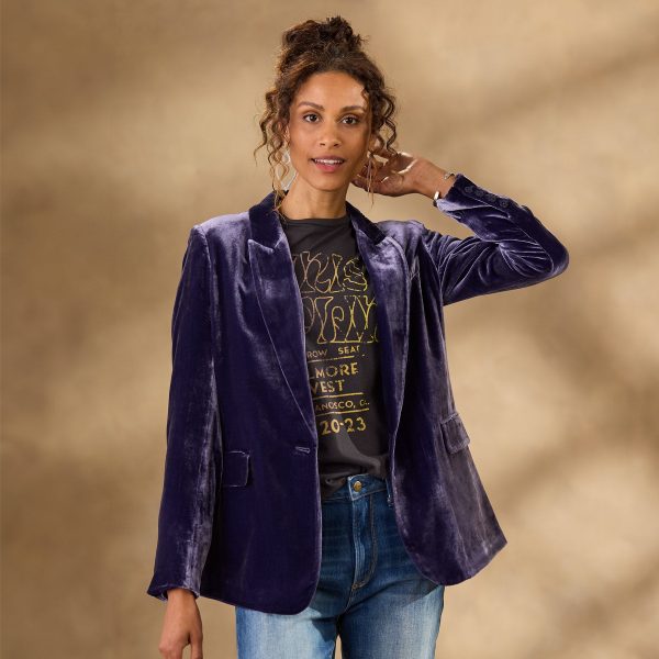 Ravell Velvet Blazer. Petite