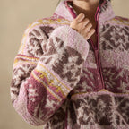 Printed Heidi Sherpa Pullover. Petite
